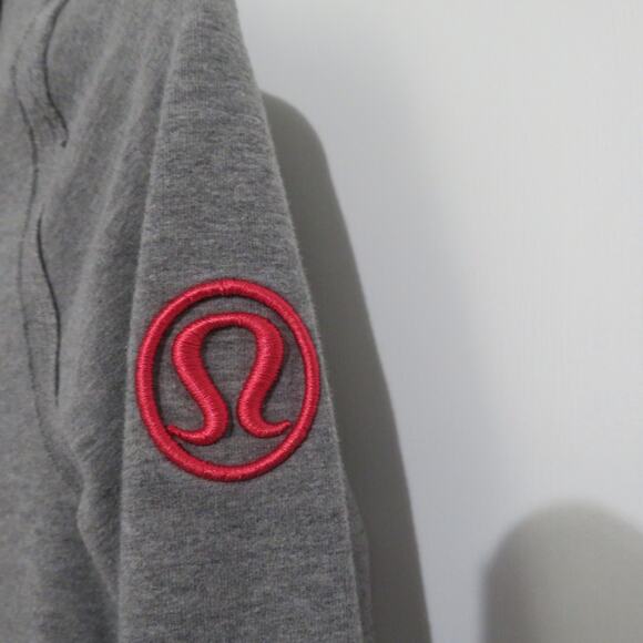 Lululemon Womens Sz 6 Gray Pink Flashback Hoodie Full Front Zip Up Jacket - Picture 6 of 7